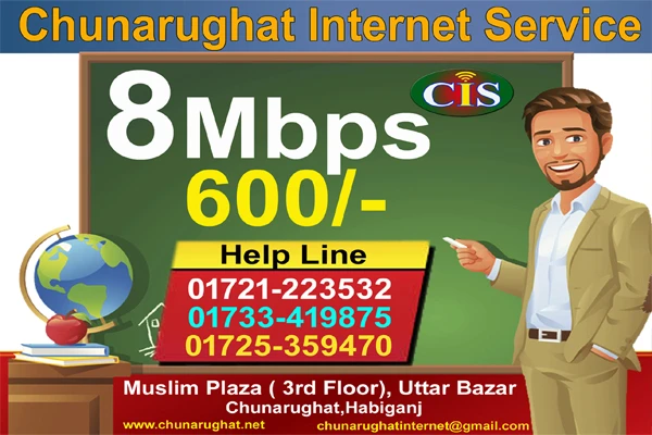 8Mbps Internet Speed Only 600/- Taka